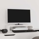 vidaXL Stojalo za zaslon belo 50x27x10 cm trdna borovina | Shoptok.si