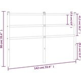  Metalno uzglavlje bijelo 135 cm | shoptok.hr