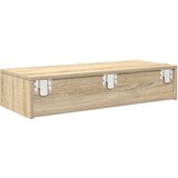 vidaXL Stenska polica s predali sonoma hrast 80x33x17 cm inž. les | Shoptok.si