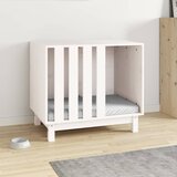  Kućica za pse bijela 70 x 50 x 62 cm od masivne borovine | shoptok.hr