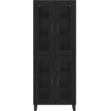  Highboard 2 pcs Crni hrast Inženjerska drva i staklo | Eponuda.ba