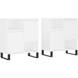 The Living Store Komoda 2 kosa bel inženirski les - Komoda, (21503254) | Shoptok.si
