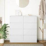  Komoda bijela 100x35x99 cm od konstruiranog drva | shoptok.hr