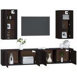  4-dijelni set TV ormarića crni od konstruiranog drva | shoptok.hr