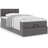  Otomanski krevet s madracem sivi 90x190cm umjetna koža | shoptok.hr
