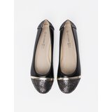 GOODIN Black ballerinas with gold decorations | shoptok.hr