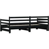 vidaXL Dnevni krevet na razvlačenje crni 90 x 200 cm masivna borovina | shoptok.hr