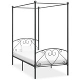 vidaXL Okvir za krevet s nadstrešnicom sivi metalni 100 x 200 cm Cijene