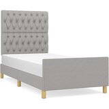  Za krevet s uzglavljem svjetlosivi 100x200 cm od tkanine | shoptok.hr