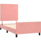  Okvir za krevet s uzglavljem ružičasti 100x200 cm baršunasti | shoptok.hr