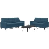  2-dijelni set sofa s jastucima plavi baršunasti | shoptok.hr