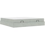  Okvir kreveta s madracem s madracem 2 pcs Svjetlosiva Baršun | Eponuda.com