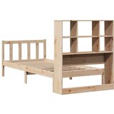 vidaXL Krevet s regalom za knjige bez madraca 90x190 cm od borovine | shoptok.hr