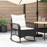 Maison Chic Vrtni gugalni stoli - Stol za vrt z blazinami črn poli ratan JS266, (21878452) | Shoptok.si
