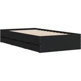  Okvir za krevet s ladicama crni 100x200 cm konstruirano drvo | shoptok.hr