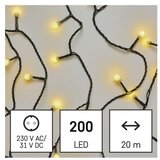  LED božična cherry veriga – kroglice, 20 m, zunanja in notranja, topla bela, časovnik | Shoptok.si