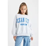 Defacto Girls Oversize Fit Crew Neck Sweatshirt