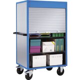 eurokraft pro Pomična omara, DxŠxV 1050 x 740 x 1785 mm, aluminijast rolo, nosilnost 500 kg | Shoptok.si