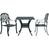  The Living Store Bistro garnitura 3-delna zelena liti aluminij - Bistro Garnitura, (21459785) | Shoptok.si