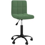 vidaXL Okretna uredska stolica tamnozelena baršunasta | shoptok.hr