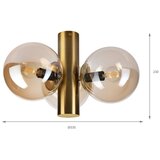  plafonsko svetlo sferio 3xE14/5W/230V mesing/dimljeno bež | Eponuda.com