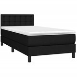  Krevet s oprugama i madracem crni 90x200 cm od tkanine | shoptok.hr