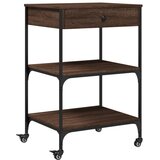 Furnova Kuhinjski voziček rjav hrast 60x48x89,5 cm inženirski les, (21951316) | Shoptok.si