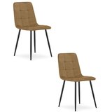 KARA stolica - smeđi baršun / crne noge x 2 | shoptok.hr
