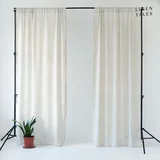 Kremno bela prosojna zavesa 130x200 cm Daytime – Linen Tales