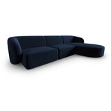 Milo Casa Plava baršunasti kutna garnitura (s desnim kutom/s ležaljkom) Paolo – | shoptok.hr