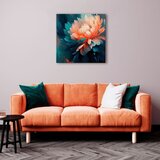  Dizajnerski ukras na platnu šarene cvjetne impresije 60x60 cm | shoptok.hr