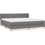  Krevet s oprugama i madracem tamnosivi 200 x 200 cm od tkanine | shoptok.hr