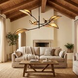  Luster na šipci LOTUS 6xE14/10W/230V crna/bež | Eponuda.com