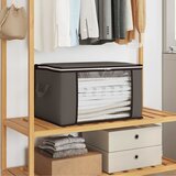  Kutija za pohranu s prozirnim bočnim oknom 6 pcs Siva | shoptok.hr