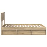  Konstrukcija postelje z vzmetnico Sonoma hrast 150 x 200 cm, (5000103946) | Shoptok.si