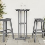 vidaXL Bar Miza Svetlo Siva 55x55x107 cm HDPE | Shoptok.si