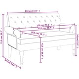  Klop z naslonom 120x62x75,5 cm laneno platno | Shoptok.si