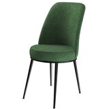 Hanah home set trpezarijskih stolica Dexa 2 kom, kaki zelena tkanina Babyface, crne metalne noge | Eponuda.com