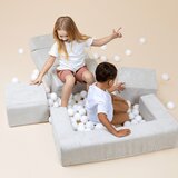 MeowBaby Igralište od ružičaste korduro pjene 100x35x40 cm Montessori - | shoptok.hr