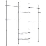 SoBuy nastavljiva garderobna omara z dvigom za oblačila 311 x 37 x 295 cm KLS04-II-HG, (5000018648) | Shoptok.si