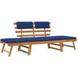  Vrtna klupa s jastucima 2-u-1 190 cm masivno bagremovo drvo | Eponuda.com