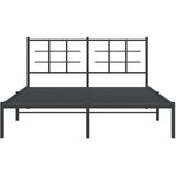  Metalni okvir za krevet s uzglavljem crni 160x200 cm | shoptok.hr