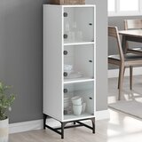  Visoka komoda sa staklenim vratima bijela 35 x 37 x 120 cm | shoptok.hr