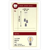 PAULMANN 79627 - Luster na sajli NORELL 3xE27/20W/230V beton | Eponuda.com