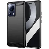 Techsuit Carbon Silicone maska za Xiaomi 13 Lite – crna