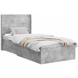  Okvir za krevet s pohranom i uzglavljem Betonska siva - Betonska siva 75 x 190 cm | shoptok.hr