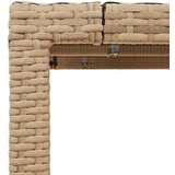 vidaXL Vrtni stol sa staklenom pločom bež 90x90x75 cm od poliratana | shoptok.hr