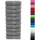 Premium ručnici za goste SOLUND 10 kom. sive boje 30x50 cm 600 g/m² | Shoptok.si