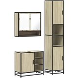 Furnova Kopalniška garnitura 3-delna sonoma hrast inženirski les, (21945836) | Shoptok.si