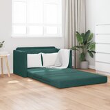 vidaXL talna kavč postelja 2-v-1 temno zelena 124x204x61 cm saten | Shoptok.si